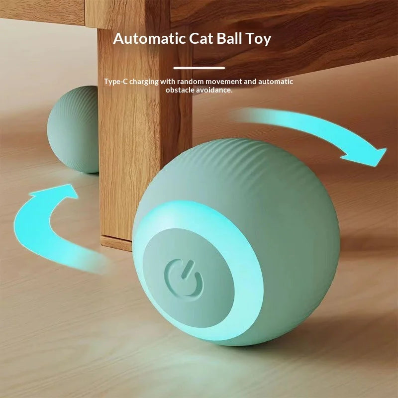 Automatic Rolling Smart Cat Toy Ball | Bite-Resistant Dust-Free Pet Gadget Tool for Cats to Amuse Themselves Perfect for Play