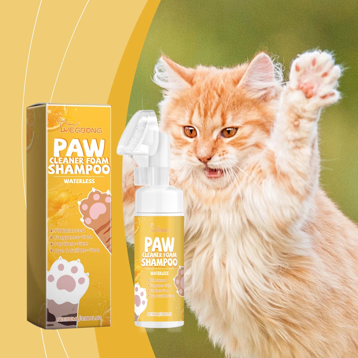 Pet Paw Foam Cleaner, Home Pet Cleaning Care, Moisturizing and Nourishing for Cat and Dog Paws