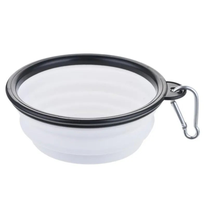 Portable Pet Food Bowl Durable TPR Bowl Cat and Dog Food Pet Silicone Collapsible Bowl Portable Travel Outdoor Water Food Bowl