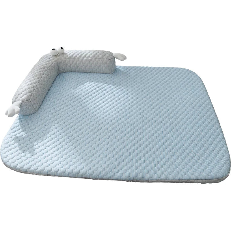 Summer Pet Cooling Mat ,Dog Pad with Pillow, Soft Breathable Washable Summer Pet Pads for Cats & Small Dogs