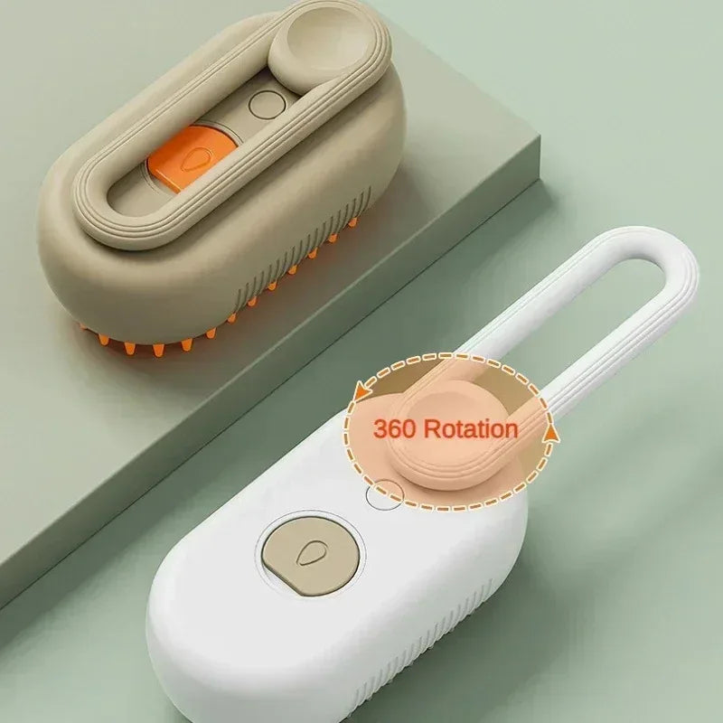 Steam Pet Brush 3 in 1 Steamy Grooming Comb for Dogs Cats, Massage Brush with Spray, Remove Tangled Loose Hair Pet Grooming Supp
