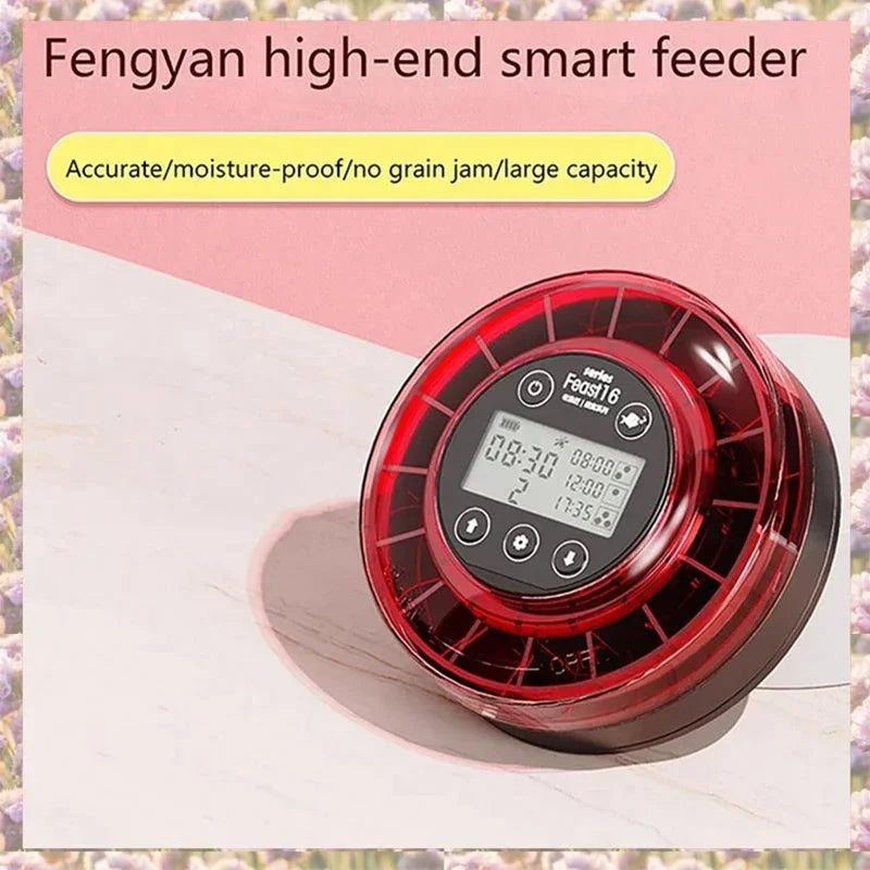 New Automatic Meal Fish Feeder For Aquarium Automatic Fish Feeder With Timer Rechargeable Timer With USB Cable LCD Display