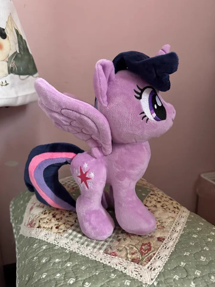 Plush Toy My Little Pony Anime Stuffed Dolltwilight Sparkle Fluttershy Pinkie Pie Rainbow Tuffed Ornament Doll Girl Gift