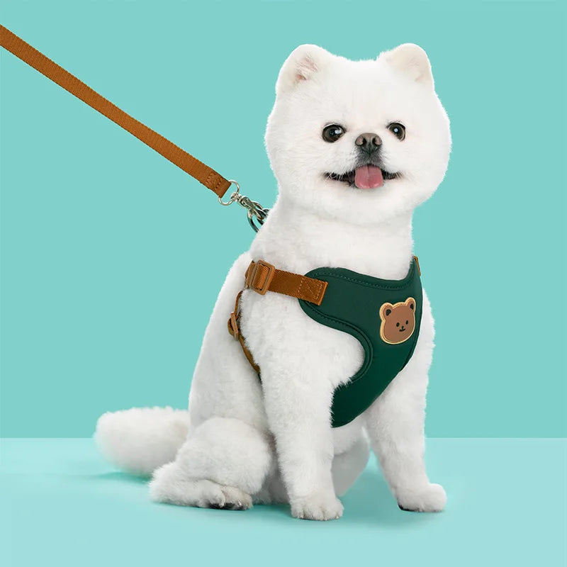 Pet Dog Harness Leash Set Small Medium Dog Cat Vest Breathable Puppy Chest Strap French Bulldog Chihuahua Harness Pet Supplies