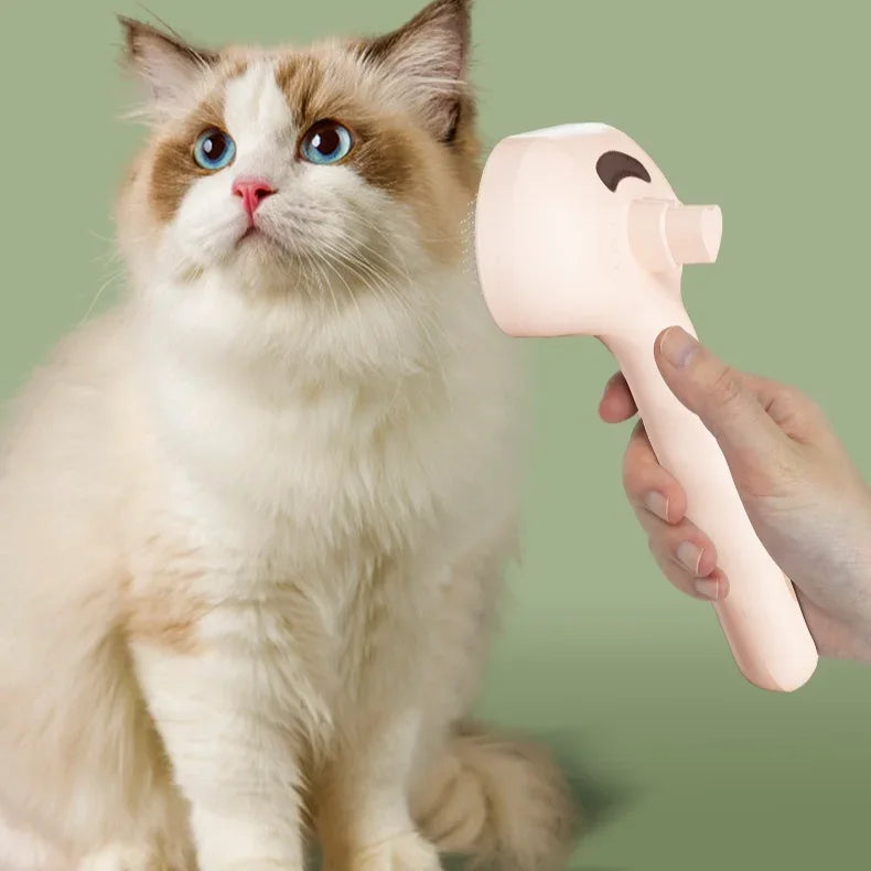 New High-end Steam Spray Dog Grooming Brush Unique Steam Brush for Dogs Luxury Grooming Dog Steam Brush