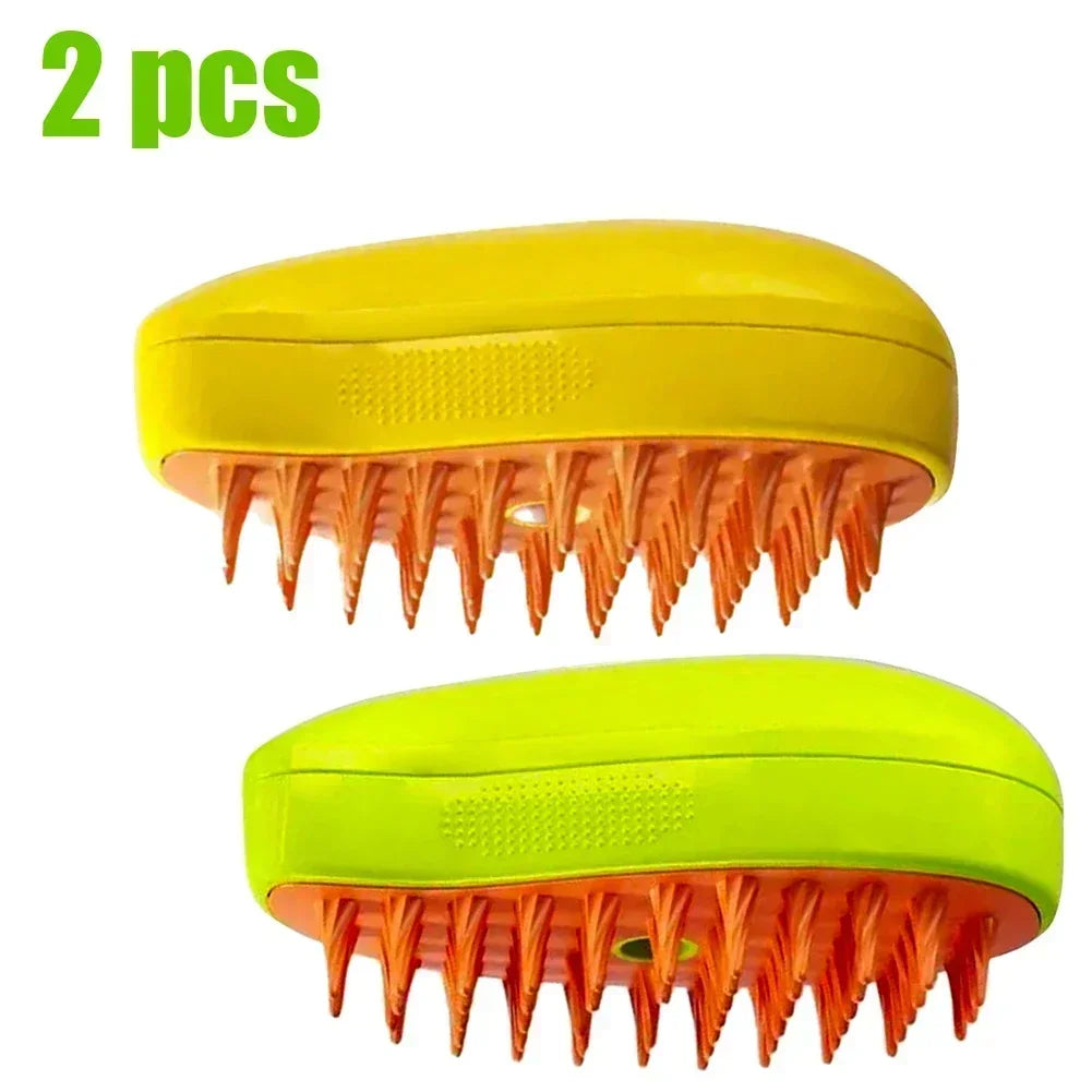 Steam Pet Brush 3 in 1 Steamy Grooming Comb for Dogs Cats, Massage Brush with Spray, Remove Tangled Loose Hair Pet Grooming Supp