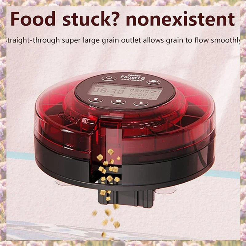 New Automatic Meal Fish Feeder For Aquarium Automatic Fish Feeder With Timer Rechargeable Timer With USB Cable LCD Display
