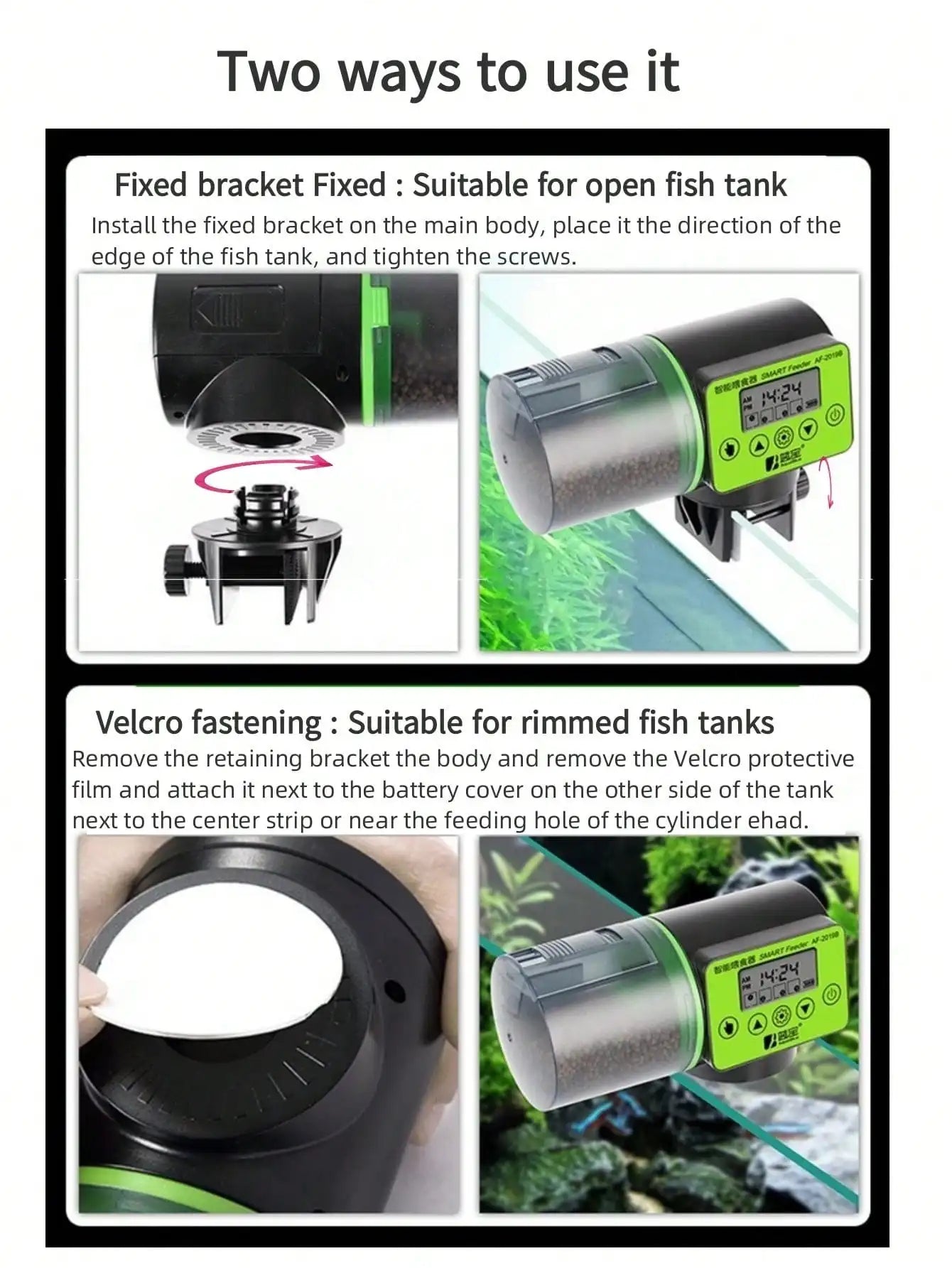 Automatic Fish Feeder - Timer Fish Feeder, Fish Food Dispenser for Aquarium or Fish Tank Suitable for fish aquarium feeding