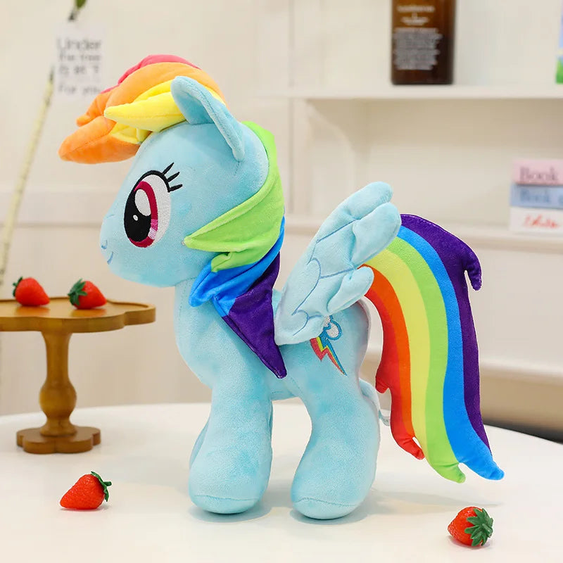 Plush Toy My Little Pony Anime Stuffed Dolltwilight Sparkle Fluttershy Pinkie Pie Rainbow Tuffed Ornament Doll Girl Gift