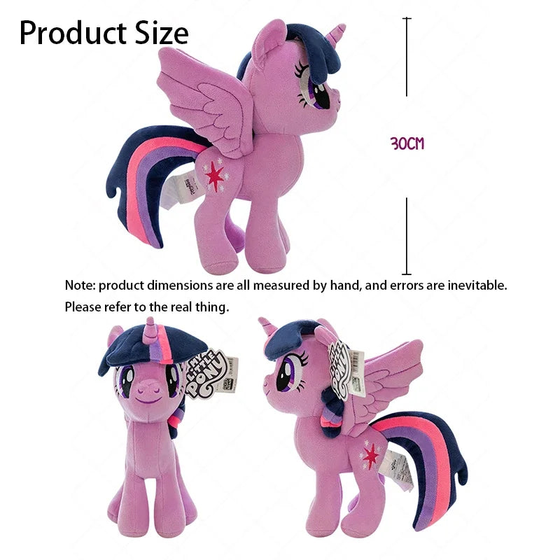 Plush Toy My Little Pony Anime Stuffed Dolltwilight Sparkle Fluttershy Pinkie Pie Rainbow Tuffed Ornament Doll Girl Gift