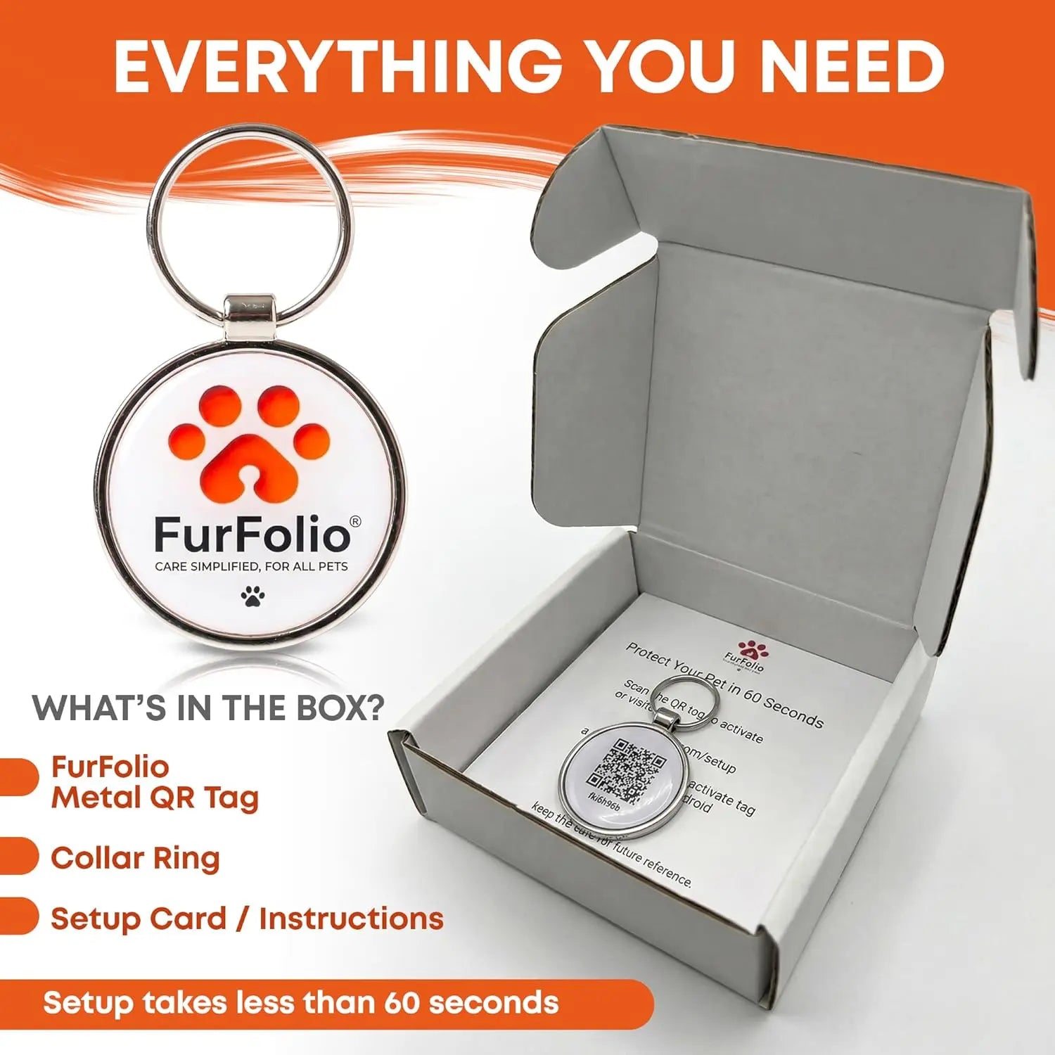 QR Code Pet Identification Tag – Smart Tag for Dogs and Cats – Owner Contact via Scan – Lost Pet Recovery – No Subscription Required