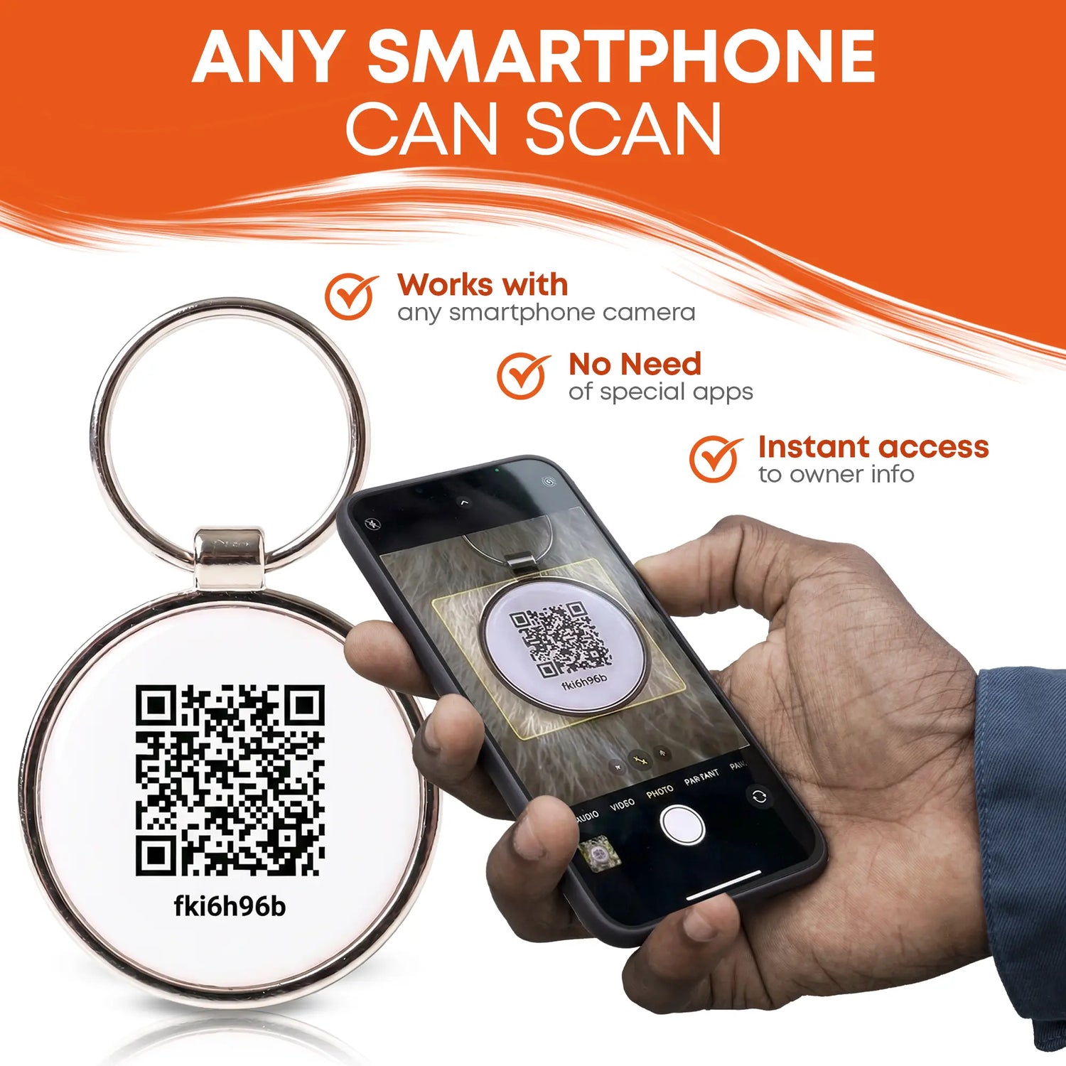 QR Code Pet Identification Tag – Smart Tag for Dogs and Cats – Owner Contact via Scan – Lost Pet Recovery – No Subscription Required