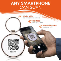 QR Code Pet Identification Tag – Smart Tag for Dogs and Cats – Owner Contact via Scan – Lost Pet Recovery – No Subscription Required
