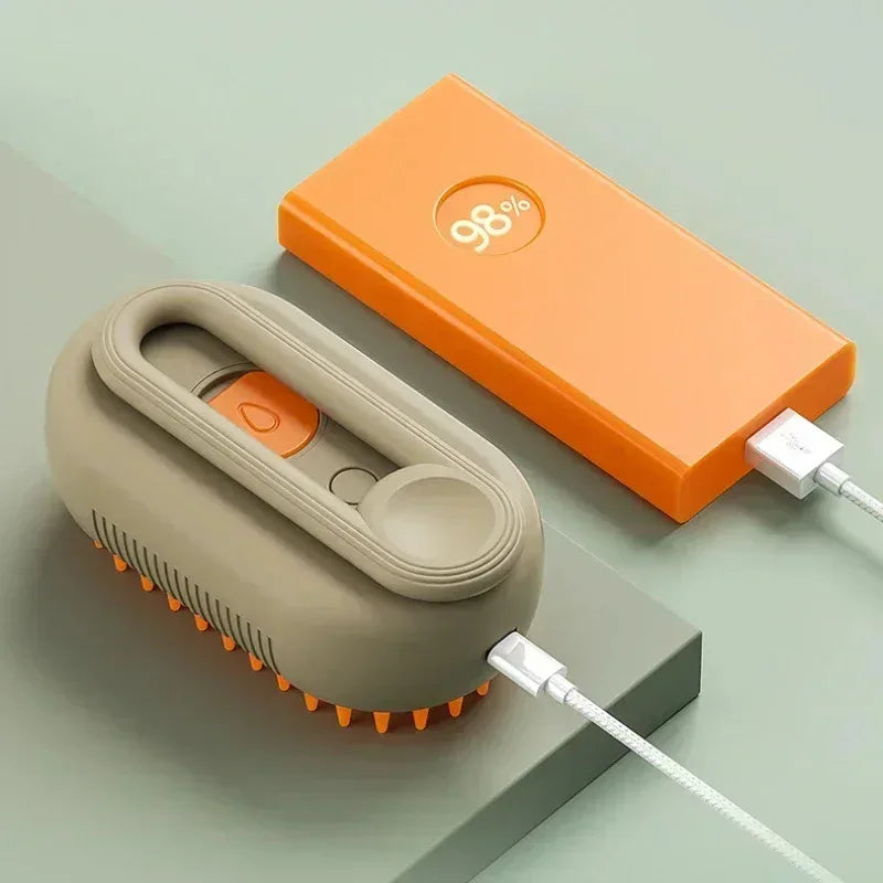 Steam Pet Brush 3 in 1 Steamy Grooming Comb for Dogs Cats, Massage Brush with Spray, Remove Tangled Loose Hair Pet Grooming Supp