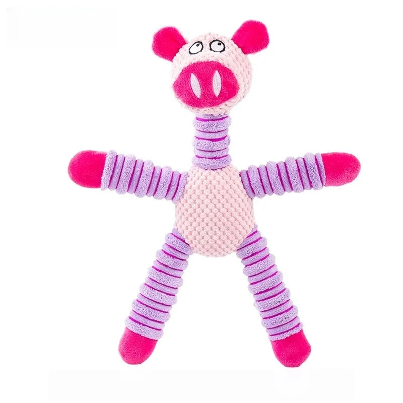 Plush Dog Toy, Cute Stuffed Animal Toy for Small Medium Dogs, Teething Chew Toy for Puppy, Interactive Playmate, Reduces Anxiety