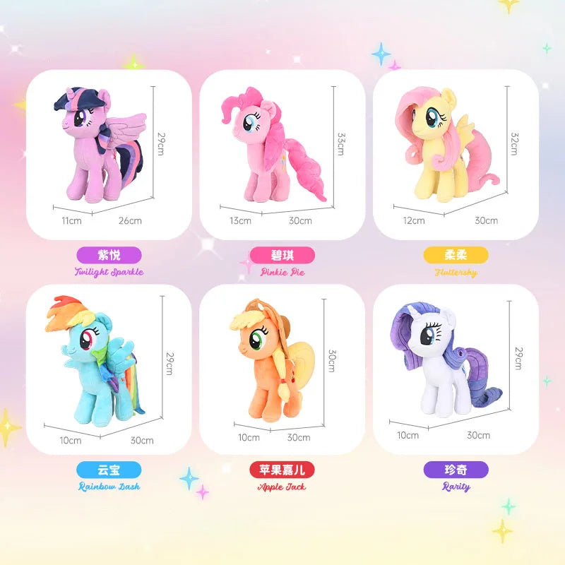 Plush Toy My Little Pony Anime Stuffed Dolltwilight Sparkle Fluttershy Pinkie Pie Rainbow Tuffed Ornament Doll Girl Gift