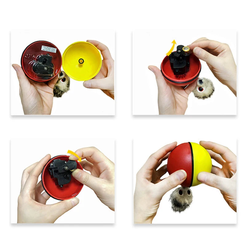 Cat Interactive Ball Toys Training Beaver Ball Toy Electric Beaver Weasel Toy Rolling Ball Jump Toys Moving in The Water Toys