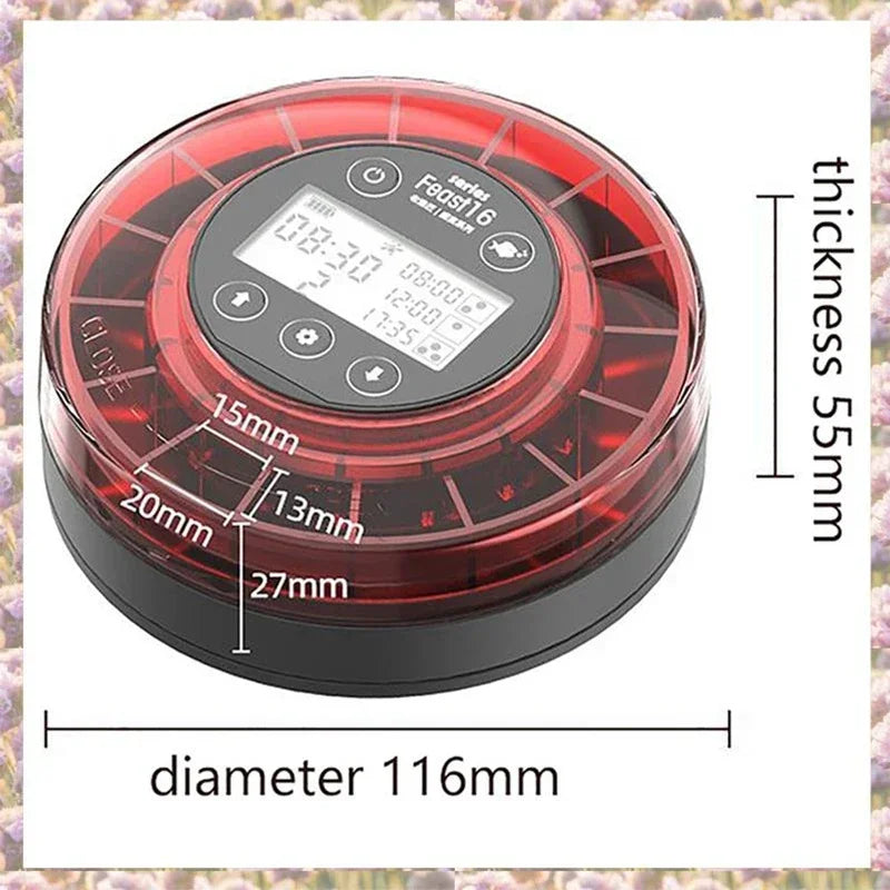 New Automatic Meal Fish Feeder For Aquarium Automatic Fish Feeder With Timer Rechargeable Timer With USB Cable LCD Display