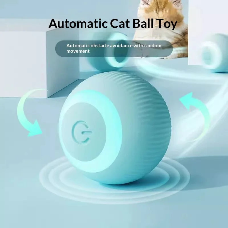 Automatic Rolling Smart Cat Toy Ball | Bite-Resistant Dust-Free Pet Gadget Tool for Cats to Amuse Themselves Perfect for Play