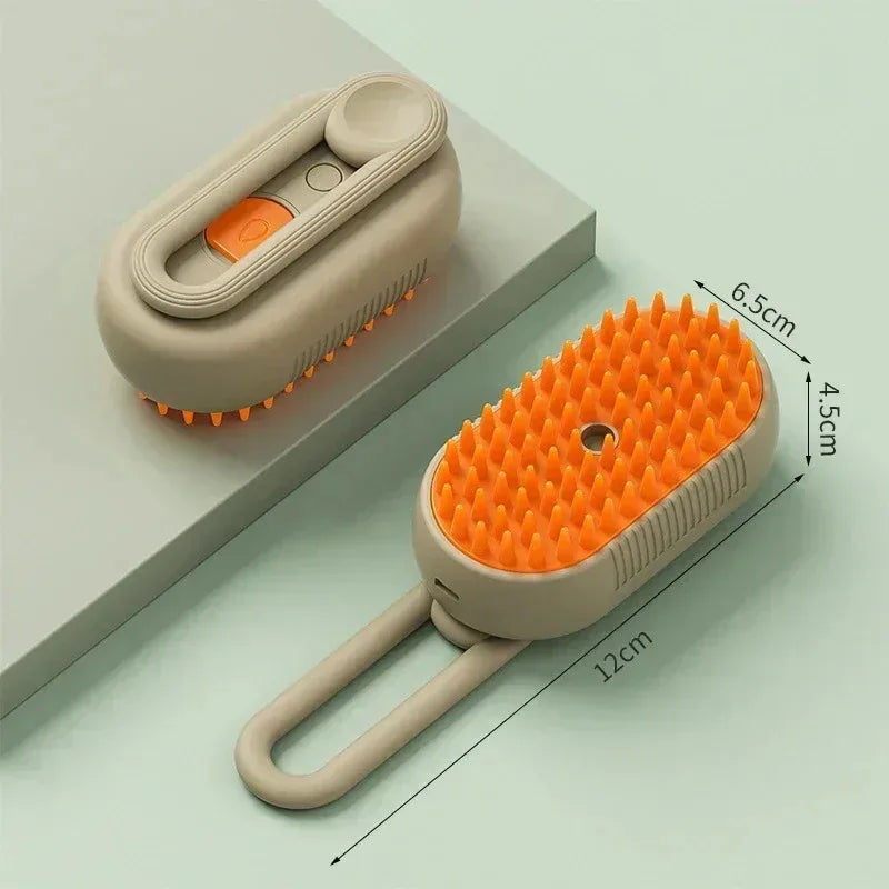 Steam Pet Brush 3 in 1 Steamy Grooming Comb for Dogs Cats, Massage Brush with Spray, Remove Tangled Loose Hair Pet Grooming Supp