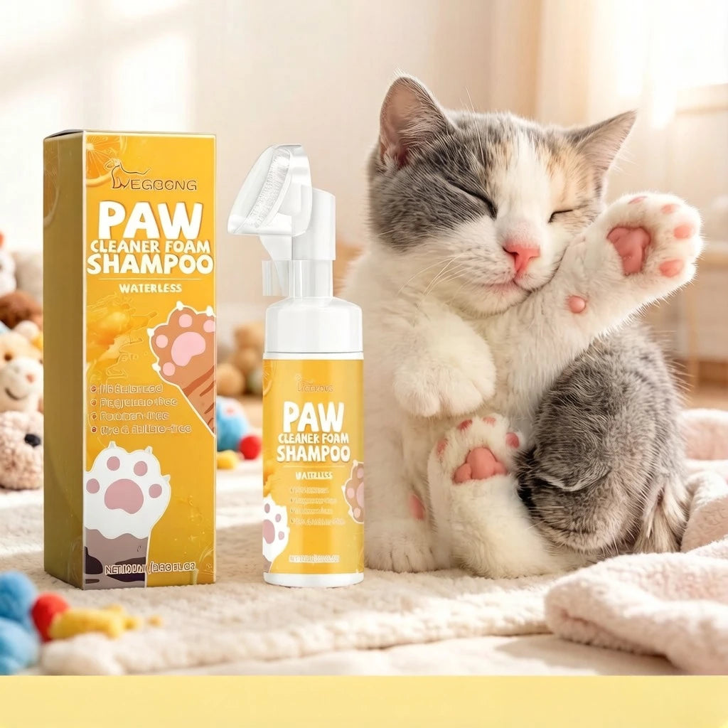Pet Paw Foam Cleaner, Home Pet Cleaning Care, Moisturizing and Nourishing for Cat and Dog Paws