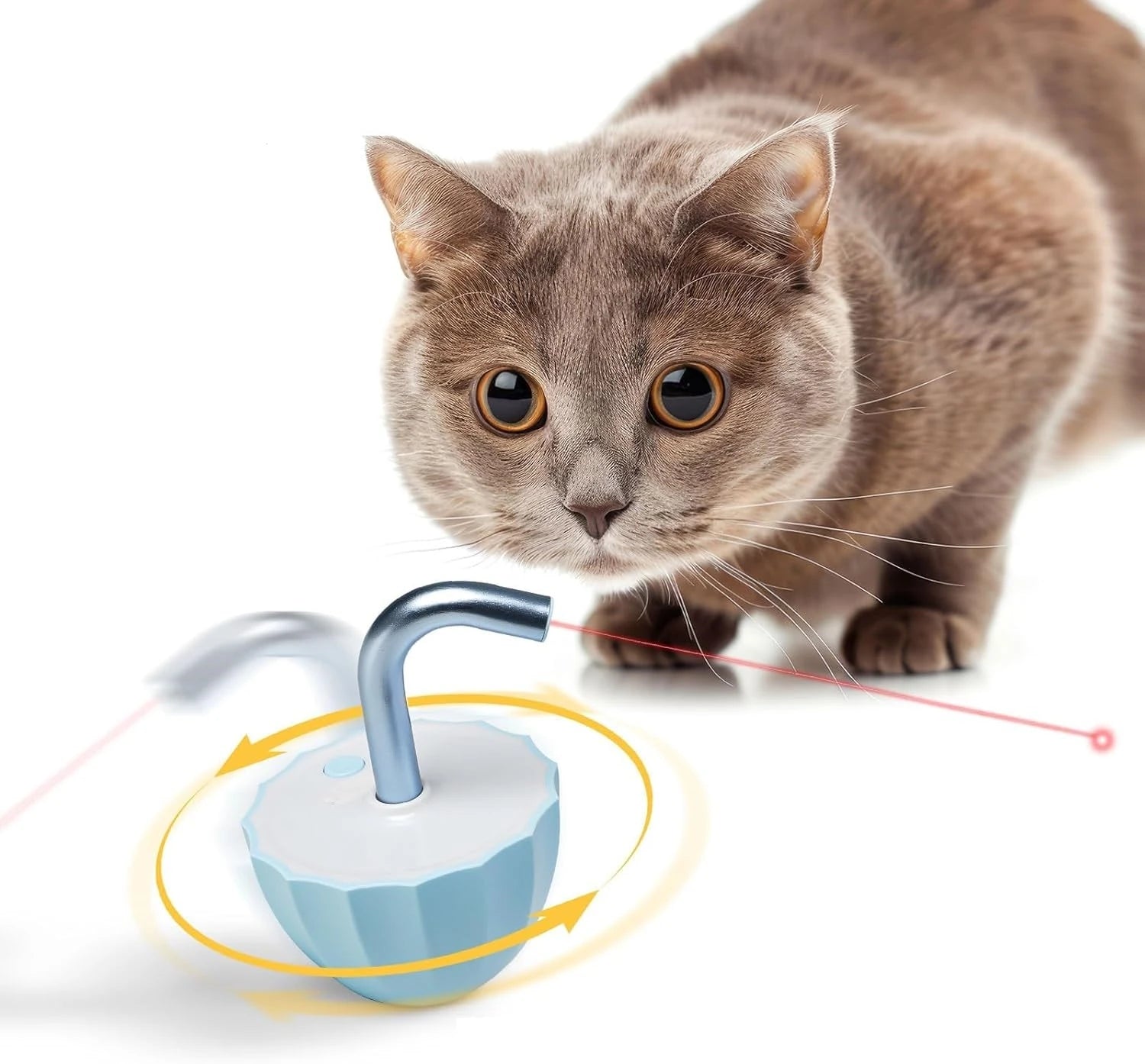 Cat toys for indoor Laser pointer, Interactive cat toy for bored adult Cats,Random Trajectory and Tumbler Base, laser for cats