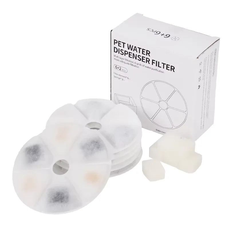 2.5L Automatic Pet Water Fountain with LED Light, Visible Window & Non-Slip, Cat and Dog Multi-Filtration Water Dispenser
