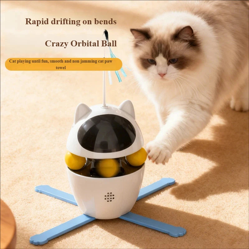 3-in-1 Interactive Cat Laser Toys Funny Electric Rotating Cat Toys for Indoor Cats Laser Toy, Automatic Cat Ball Kitten Toys